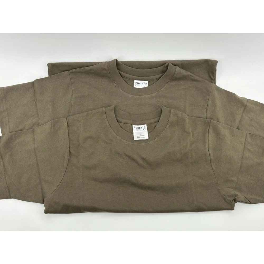 Pudala Uniforms Military USMC MARPAT Undershirt Coyote Brown Cotton Tee Lot of 2